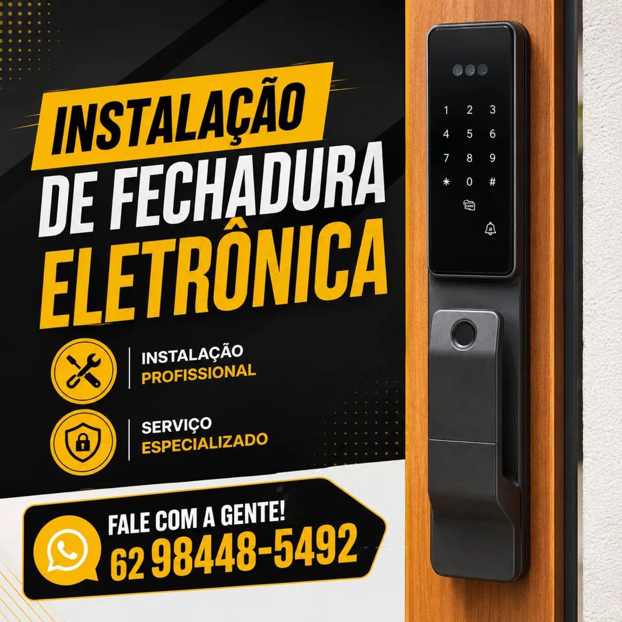 Instalação de fechadura eletrônica digital