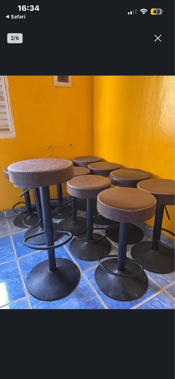 Banquetas de couro semi novas  - Foto 2