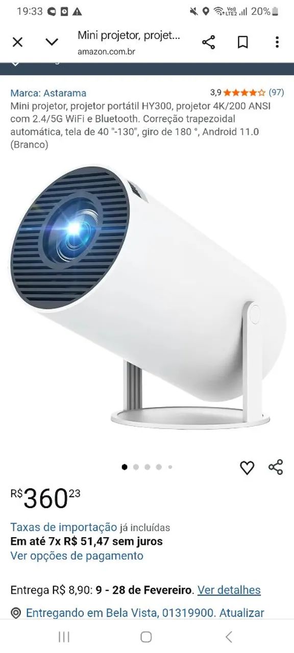 Vendo projetor