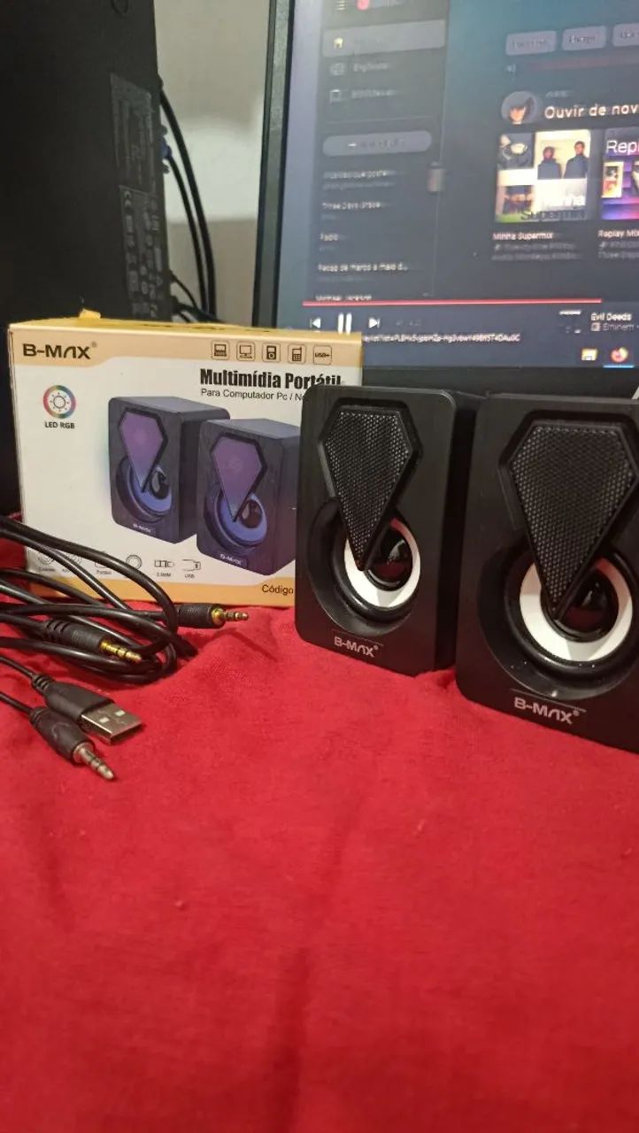 Caixinhas de som para PC e Notebook, B-MAX - Foto 3