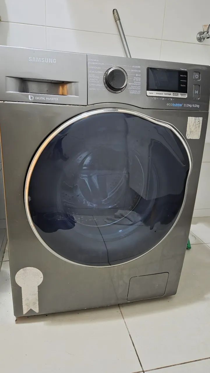 Lava e Seca Samsung EcoBubble 11kg - Lava normalmente | Secagem com defeito