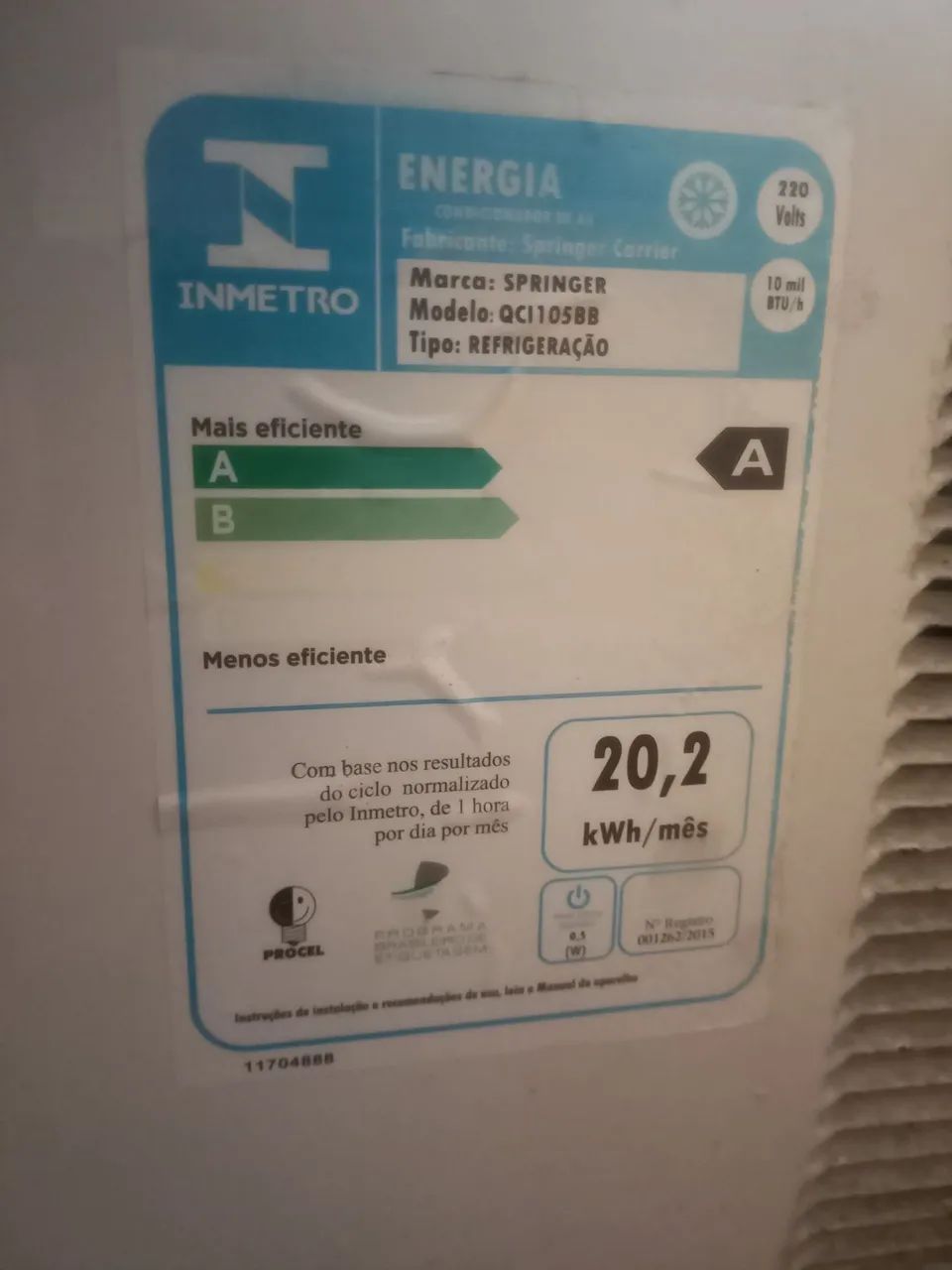 Ar-condicionado 10mil btu - Foto 3