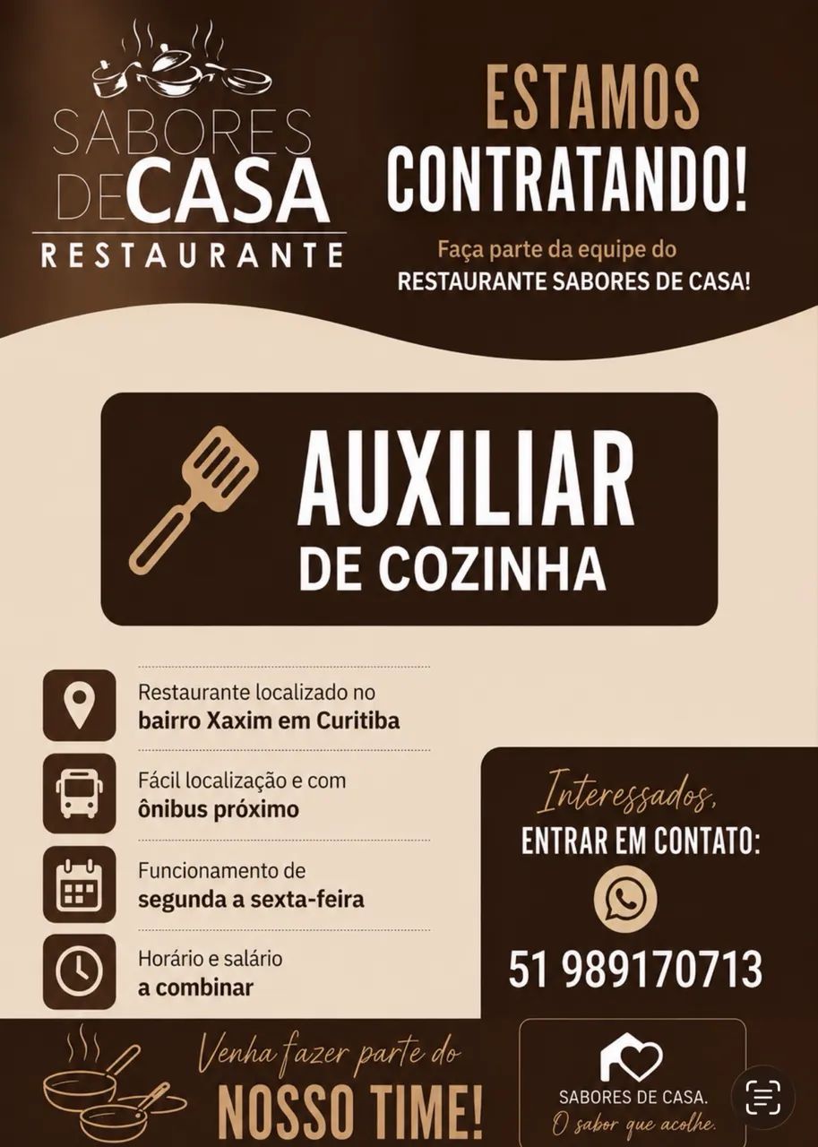 Auxiliar de cozinha 