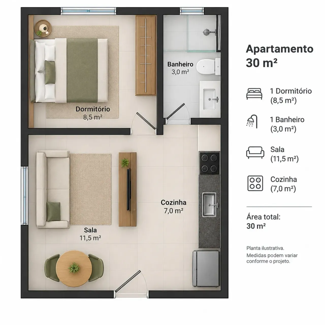 PLANTA 30m²