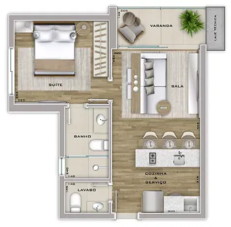 PLANTA 31m²