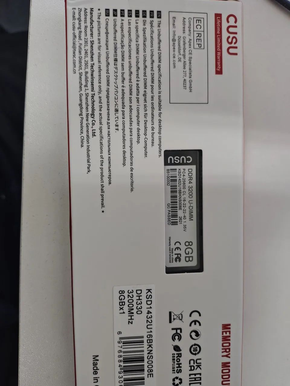Memória ram ddr4