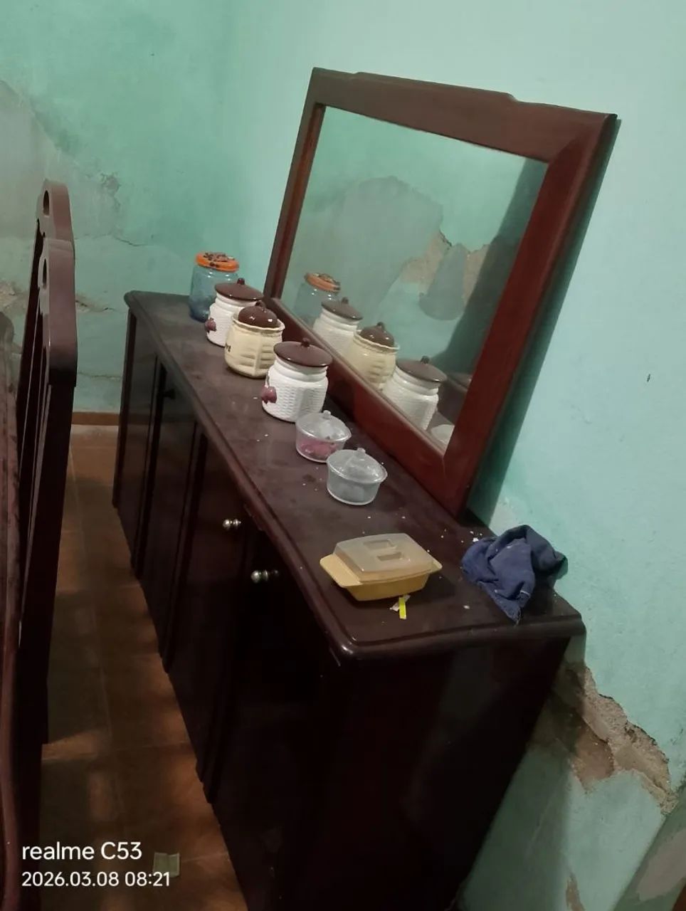 Rack de cozinha com espelho 