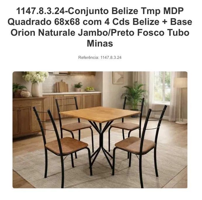Conjunto Belize Tampo Quadrado