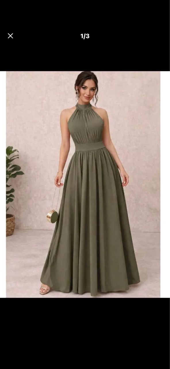 Vestido casamento - verde Olívia 