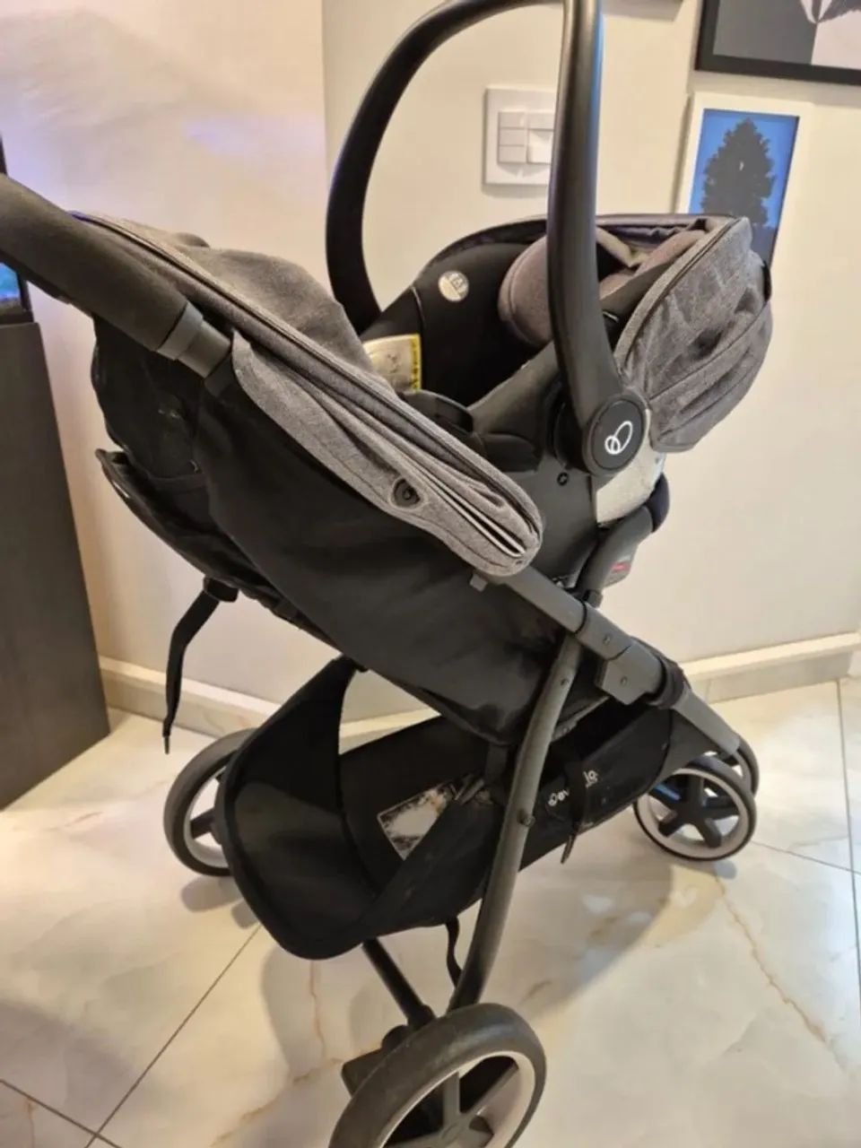 Carrinho Evenflo Gold Verge 3 + Bebê Conforto e Base - Foto 2