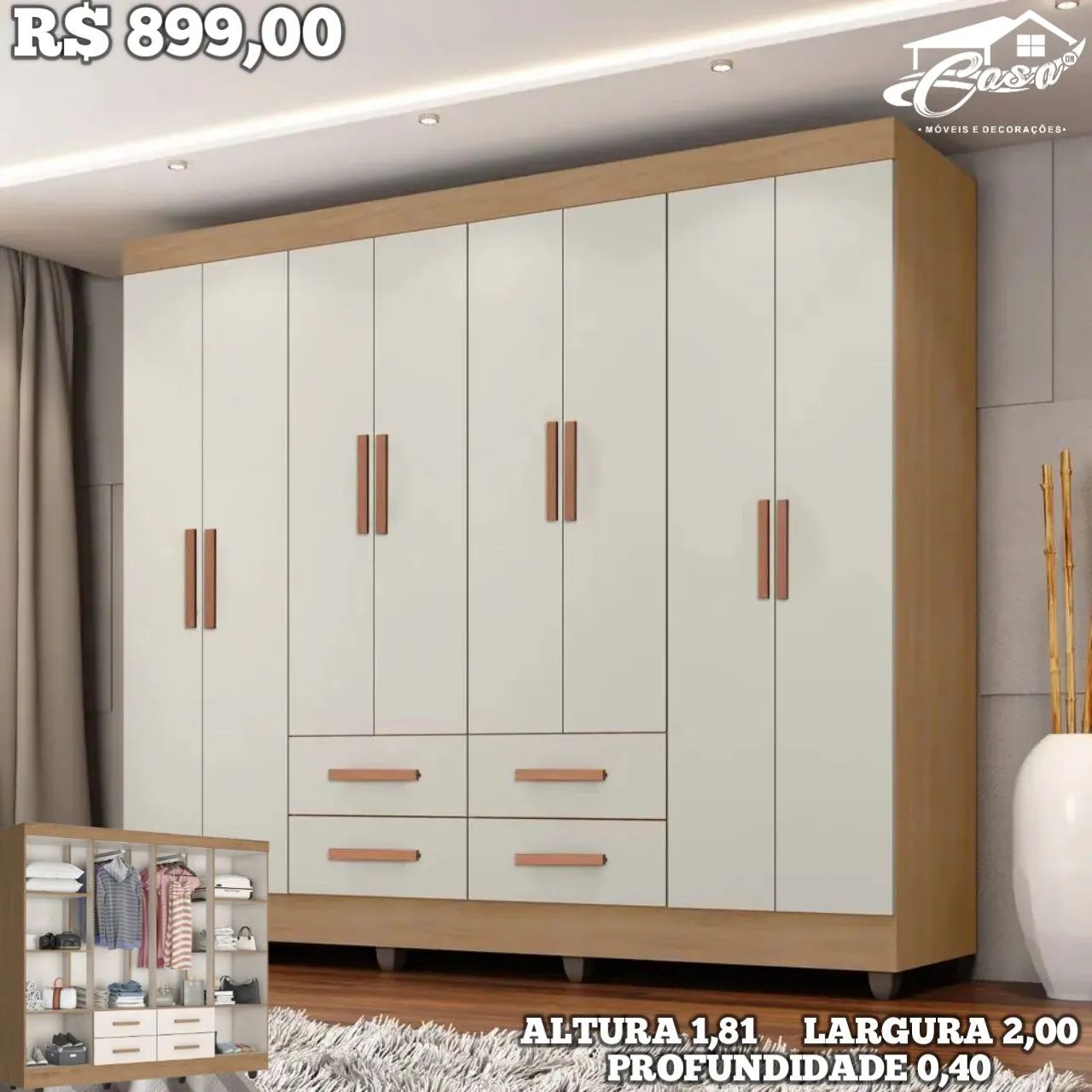 Guarda Roupa R$ 899,00 - Foto 3