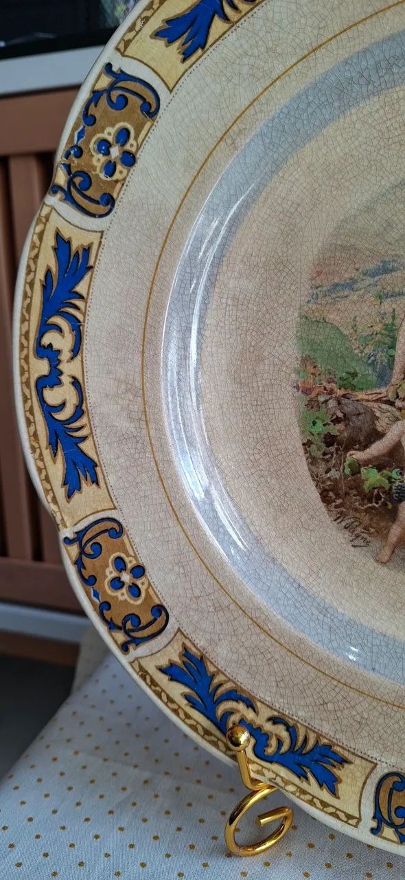 Medalhão em Porcelana Inglesa Wood Ivory Ware - Foto 4