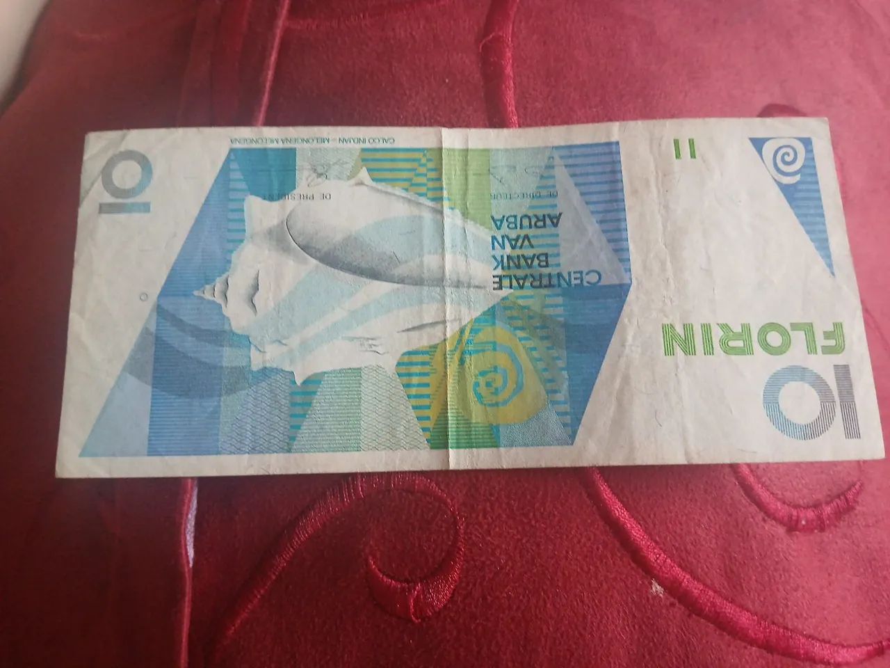 Cédula antiga(10 florin) da Ilha Aruba