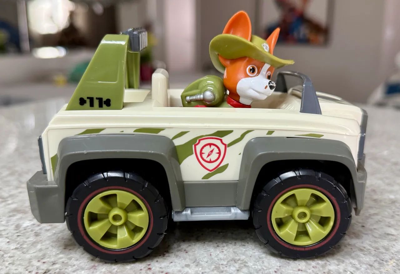 Carrinho Patrulha Canina com Boneco Tracker Original - Ótimo Estado - Foto 3