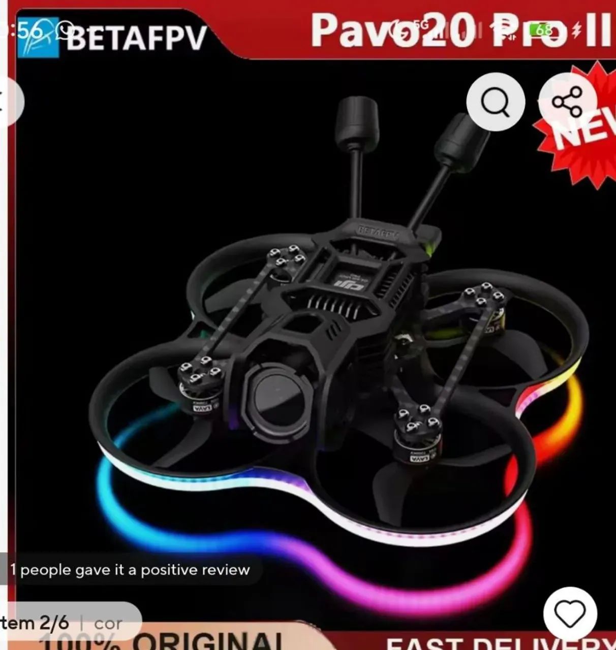 Pavo 20 pro V2 ( sem sistema de vídeo ) novo lacrado sem uso 