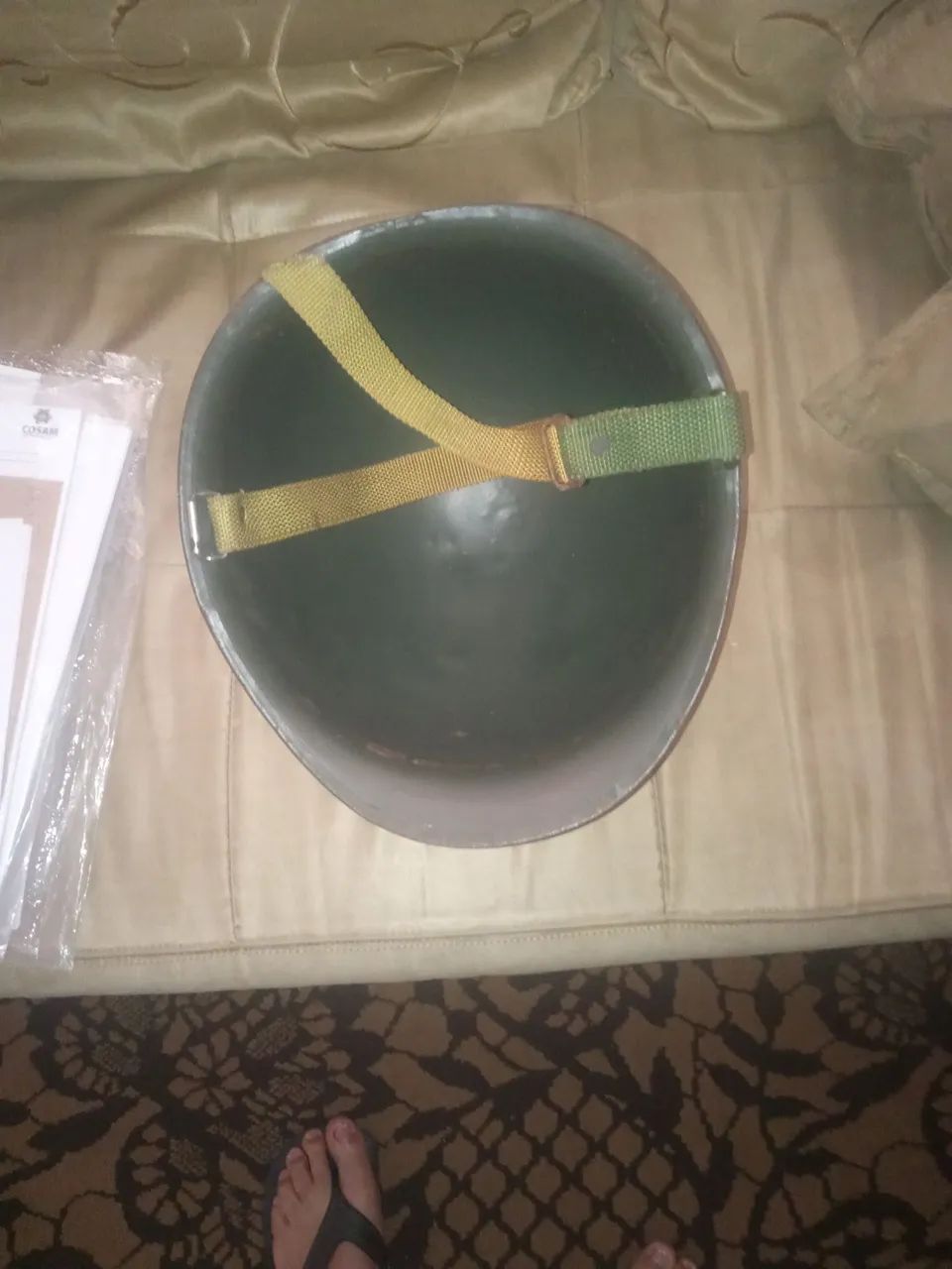 Capacete original do exército em aço duro  - Foto 4