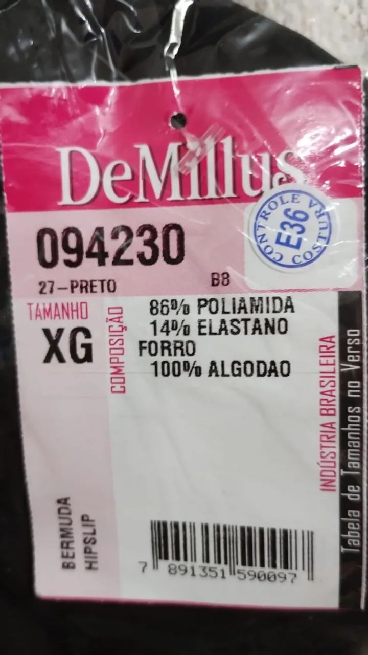 Bermuda Hipslip XG Preta Demillus - Foto 4