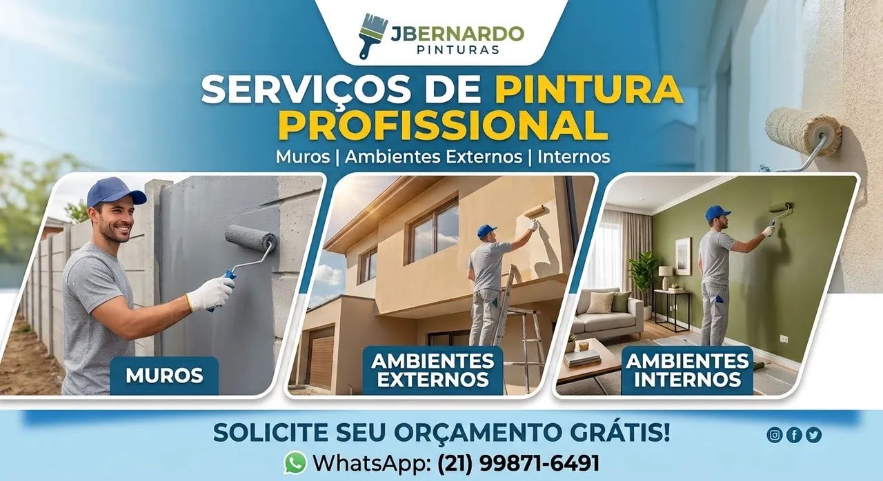 Pintura de muros, ambientes externos e internos