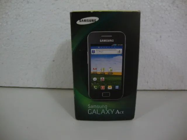 Caixa (Embalagem original) Aparelho celular antigo Sansung Galaxy Ace.