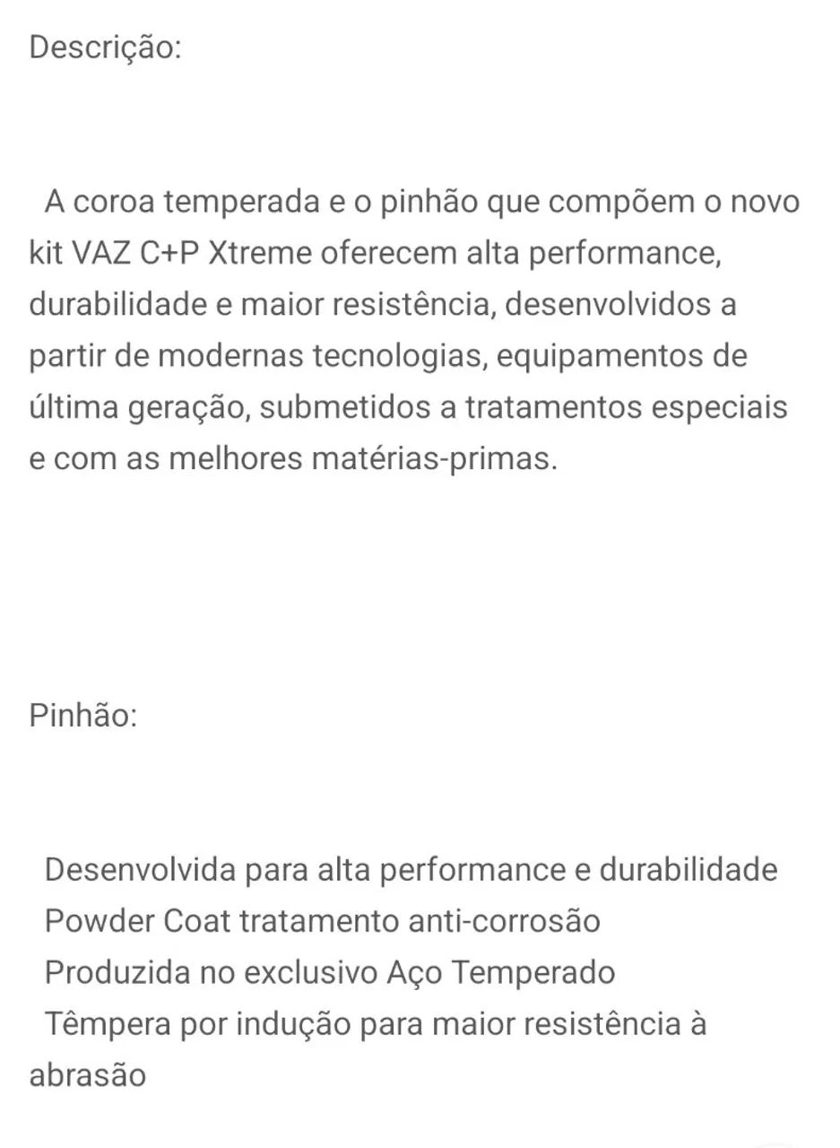 Kit de Relação com coroa e corrente Did com retentor  - Foto 2