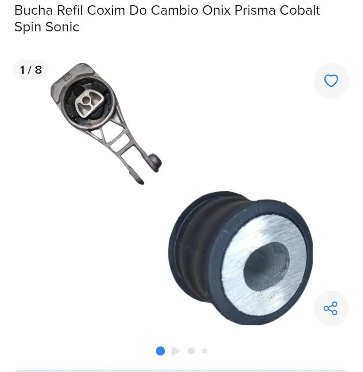 Bucha do coxim da caixa de macha Onix, prisma, Cobalt,spin.