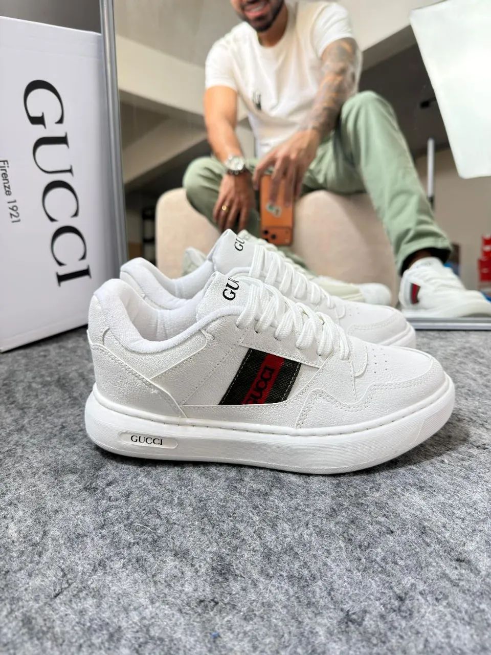 TÊNIS GUCCI CASUAL MASCULINO - Foto 3
