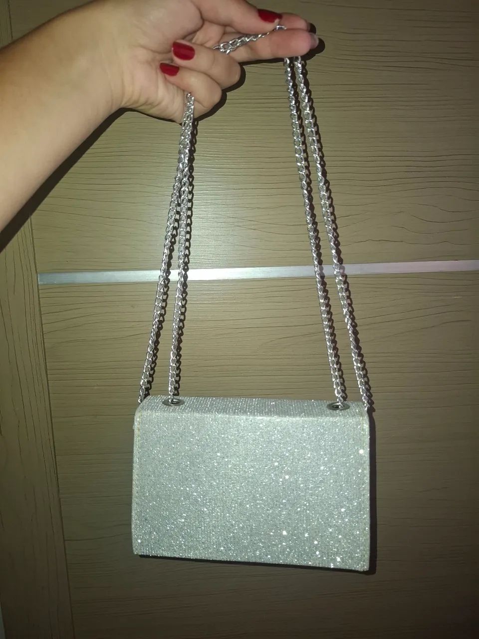 Bolsa Brilho Prata  - Foto 2