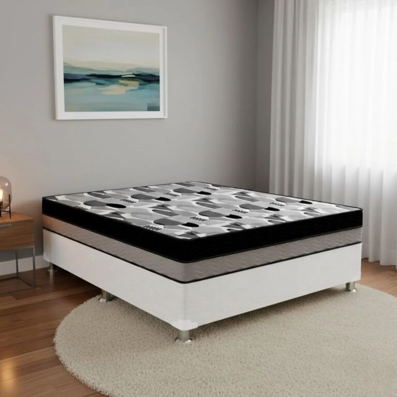 Colchão Casal Dupla Face D33/D28 Ortobom  + Base Box- Entrega Rápida  - Foto 2