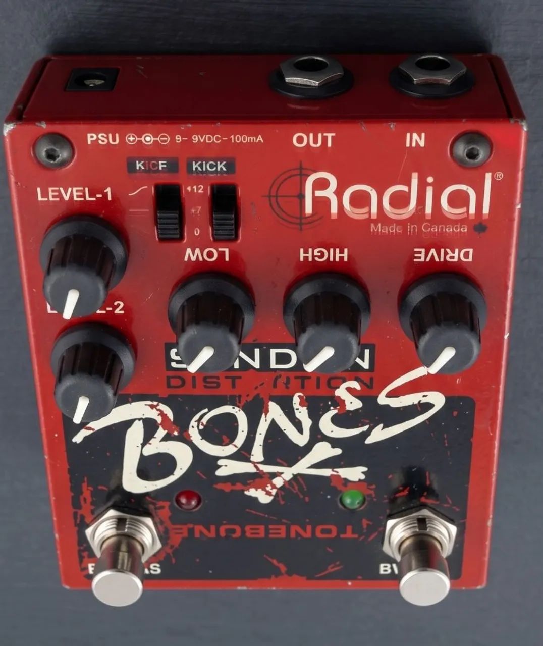 Pedal Guitarra Radial Bones London Distortion - Timbre Britânico