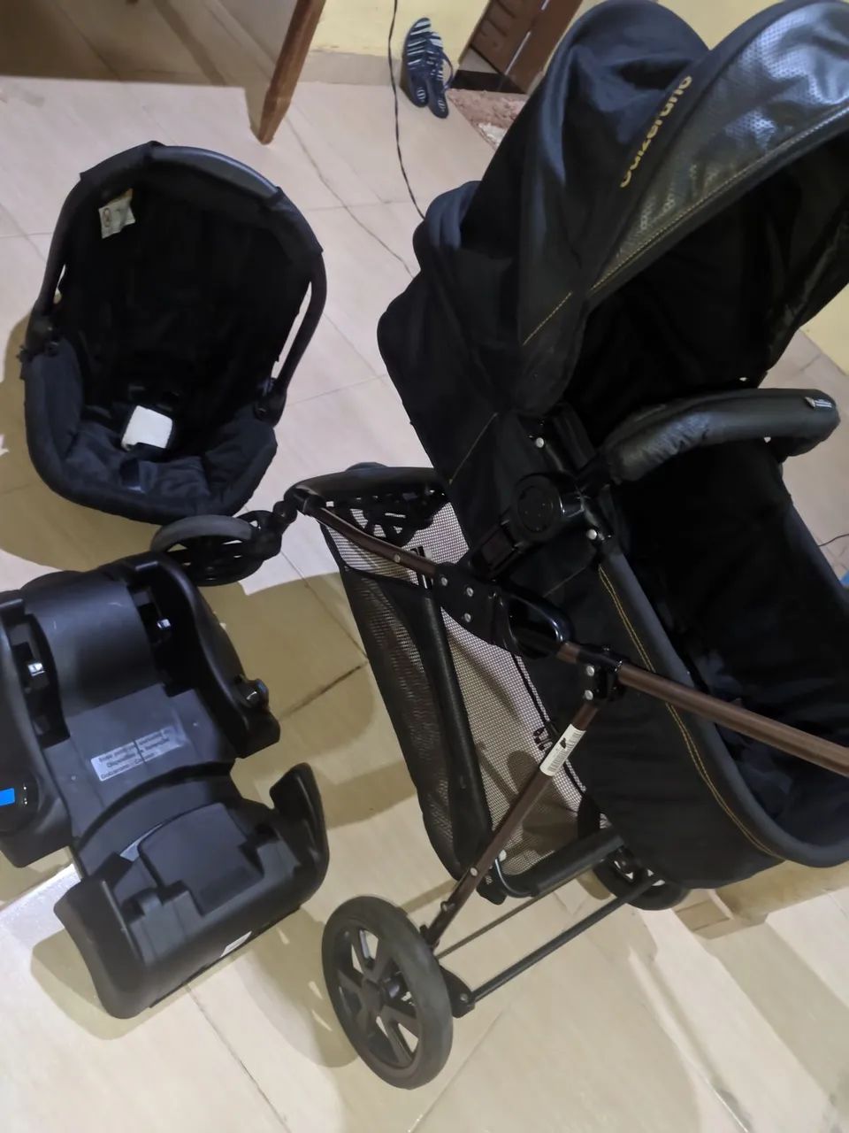 Carrinho galzerano e bebê conforto  - Foto 6