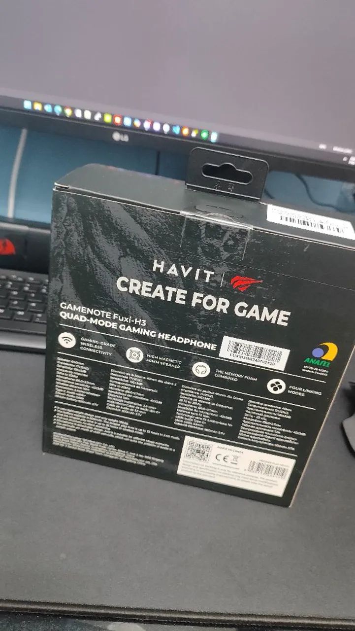 Headset Gamer Sem Fio Havit Fuxi H3, 7.1 surround (Lacrado) - Foto 3