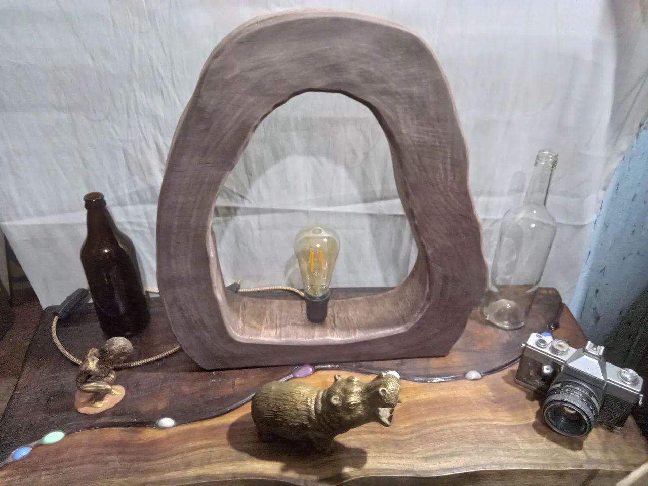 Luminária Rustica. 
