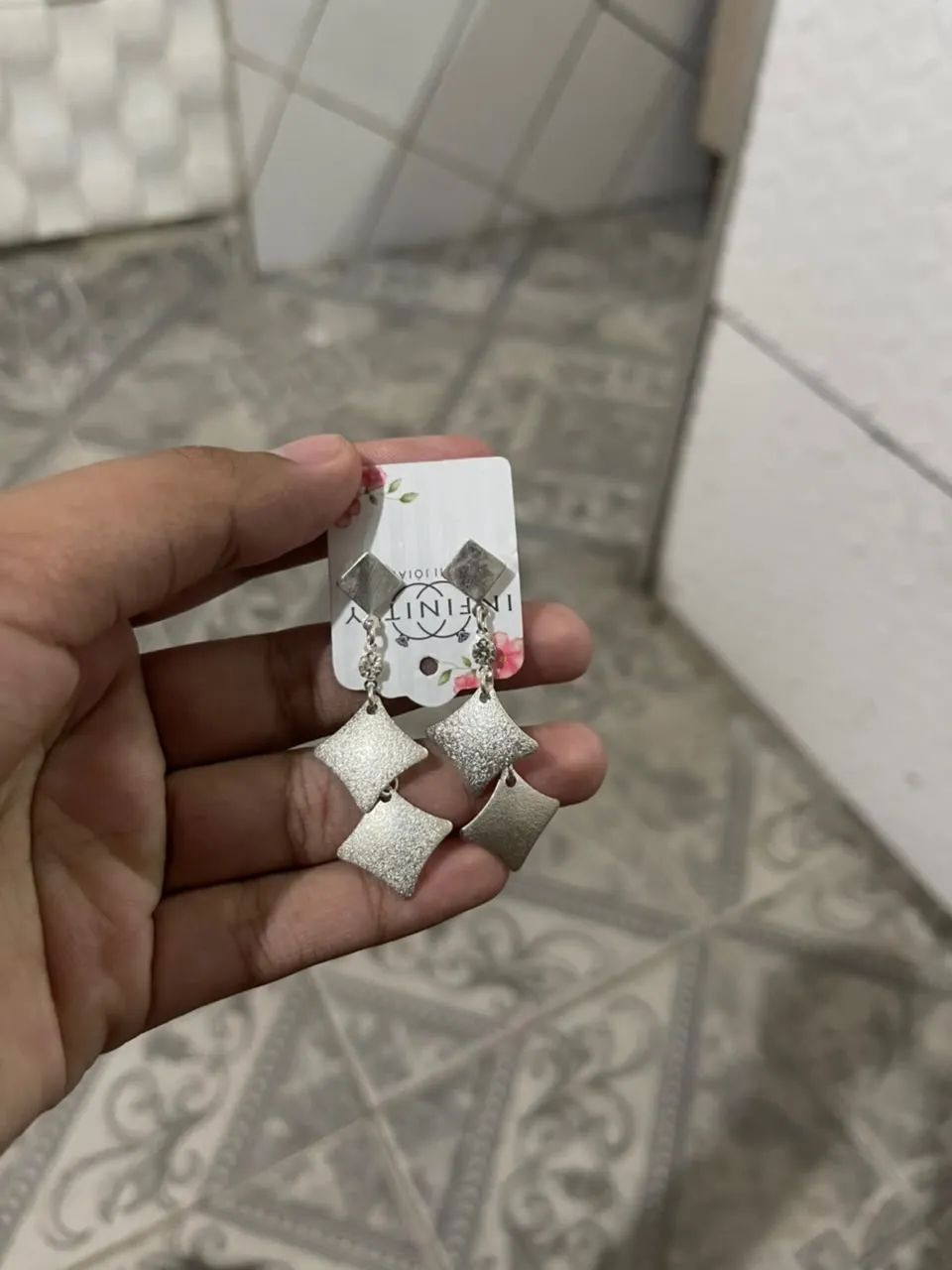 Brincos banho a prata
