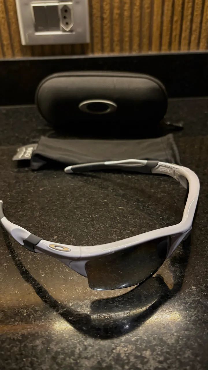 Half Jacket 2.0 White/Cinza, lentes Grey/Slate Iridium - Foto 5