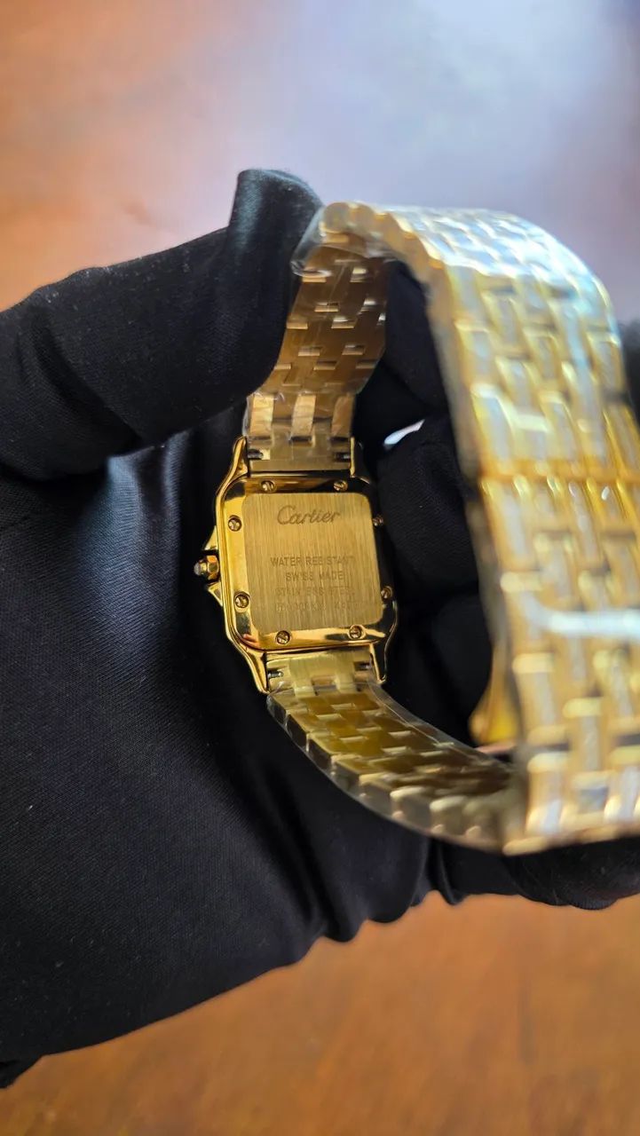 Relógio Cartier Cravejado Gold - Foto 5