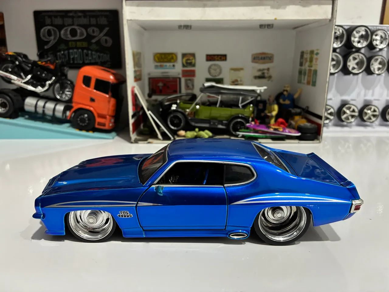 Miniatura Pontiac Gto 71 azul  - Foto 2