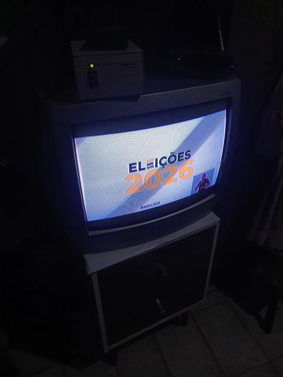 Tv com conversor e antena