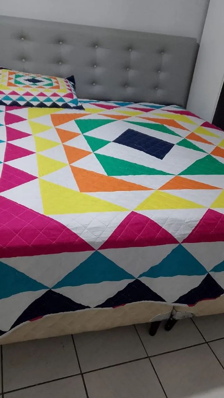 Cama box king size completo- (Base, colchão e cabeceira). - Foto 2