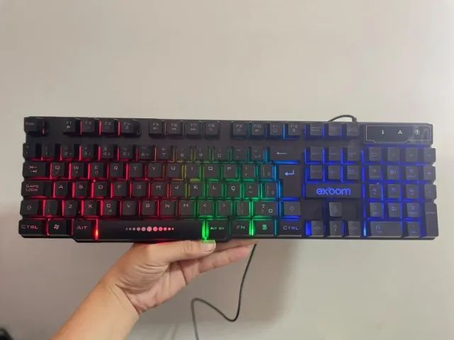 Teclado Gamer Exbom com Iluminação LED RGB - Foto 3