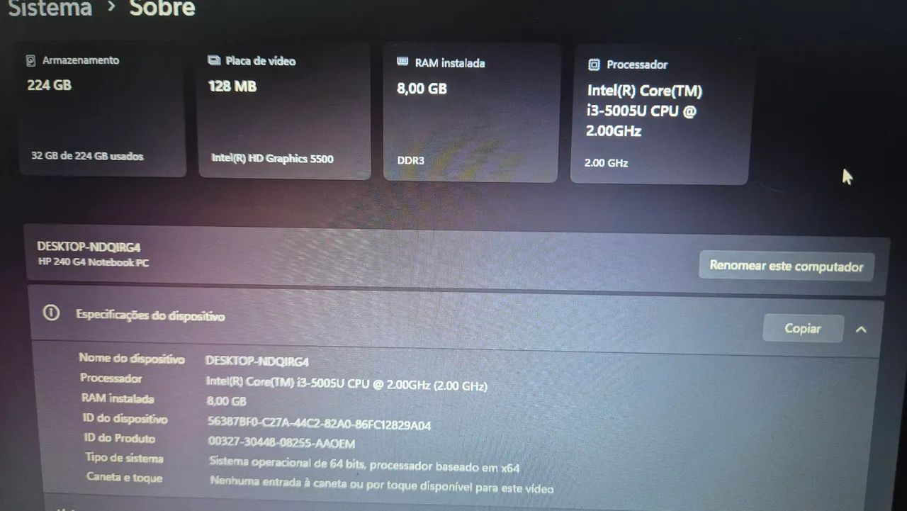 Notebook HP G4 240 ssd 240 8gb RAM i3 - Foto 2
