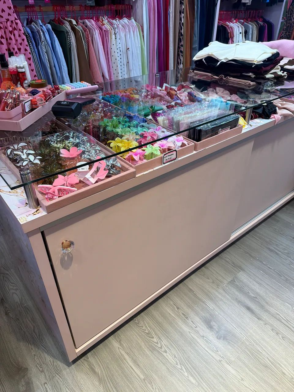 Balcão de loja rose com vidro  - Foto 2
