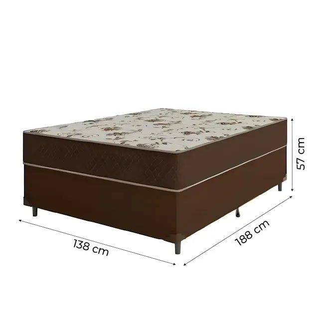 Conjunto Base e Colchão Casal D33 - Foto 2