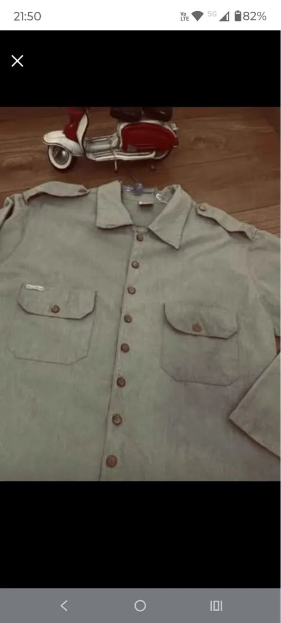 Camisa Masculina, 100% algodão, tamanho GG - Foto 2