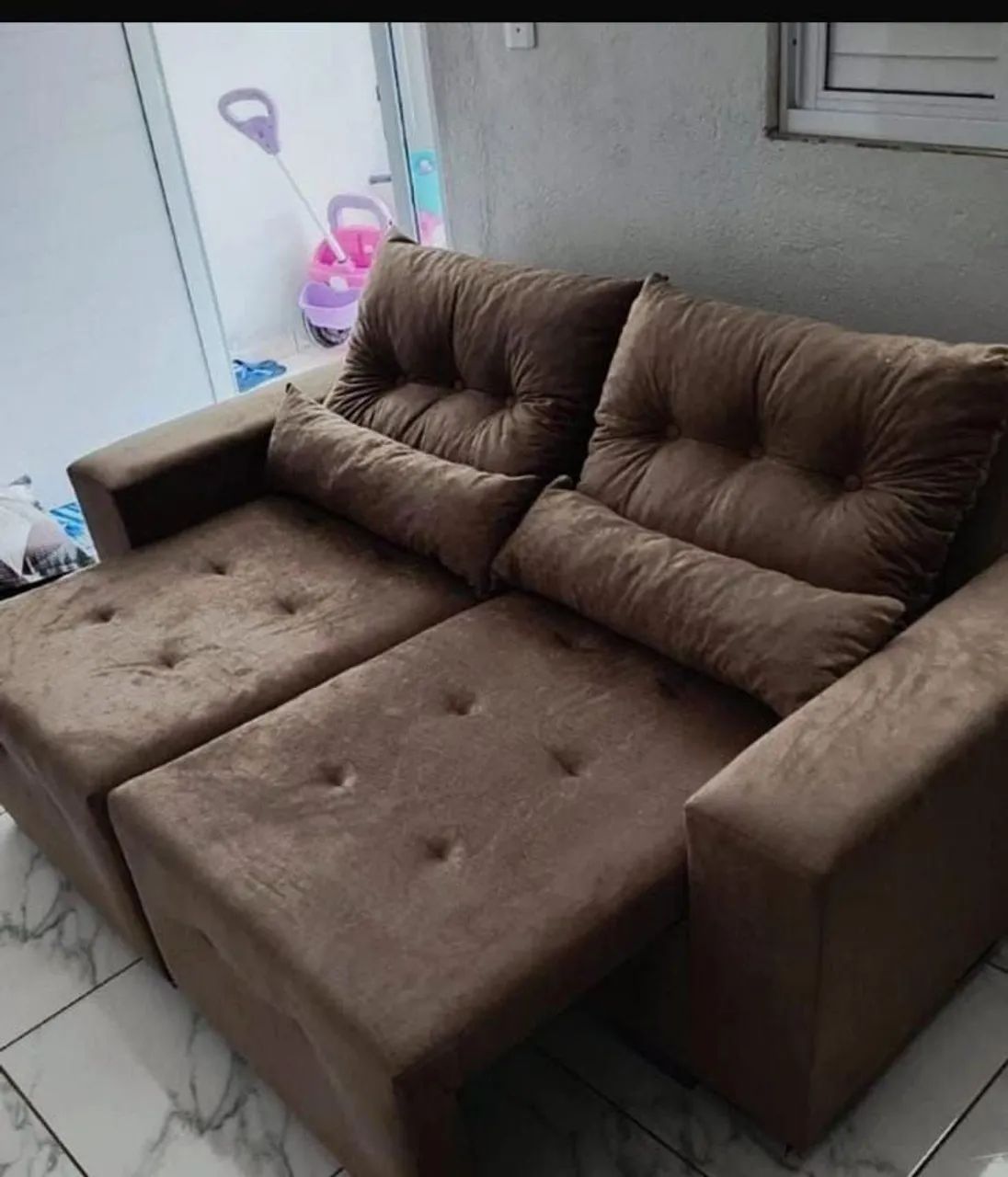 Sofá retrátil 2 lugares Munique com frete gratis  - Foto 2
