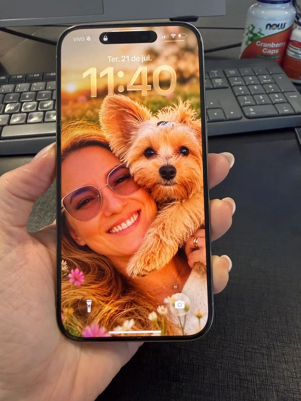 iPhone 15 pro - cor titanium natural - Foto 5
