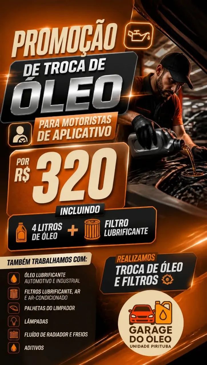 Garage do óleo pirituba 