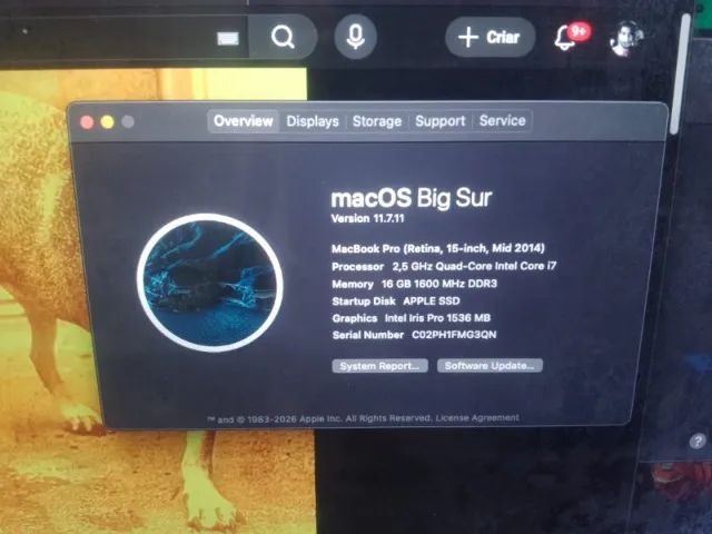 macbook pro a1398 16ram ssd 500 - Foto 4