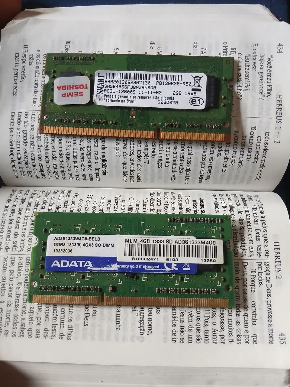 Memória ram notebook 