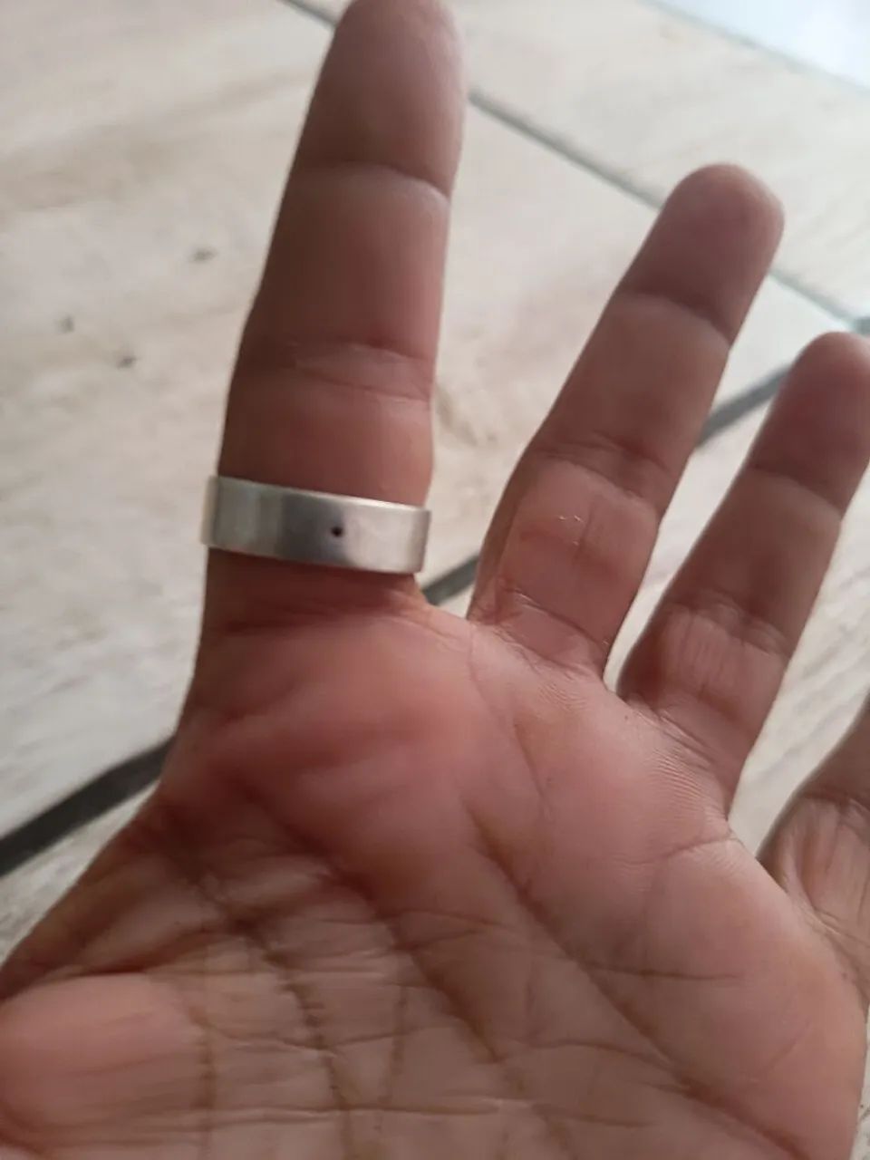 Anel de prata masculino, número 10 - Foto 3