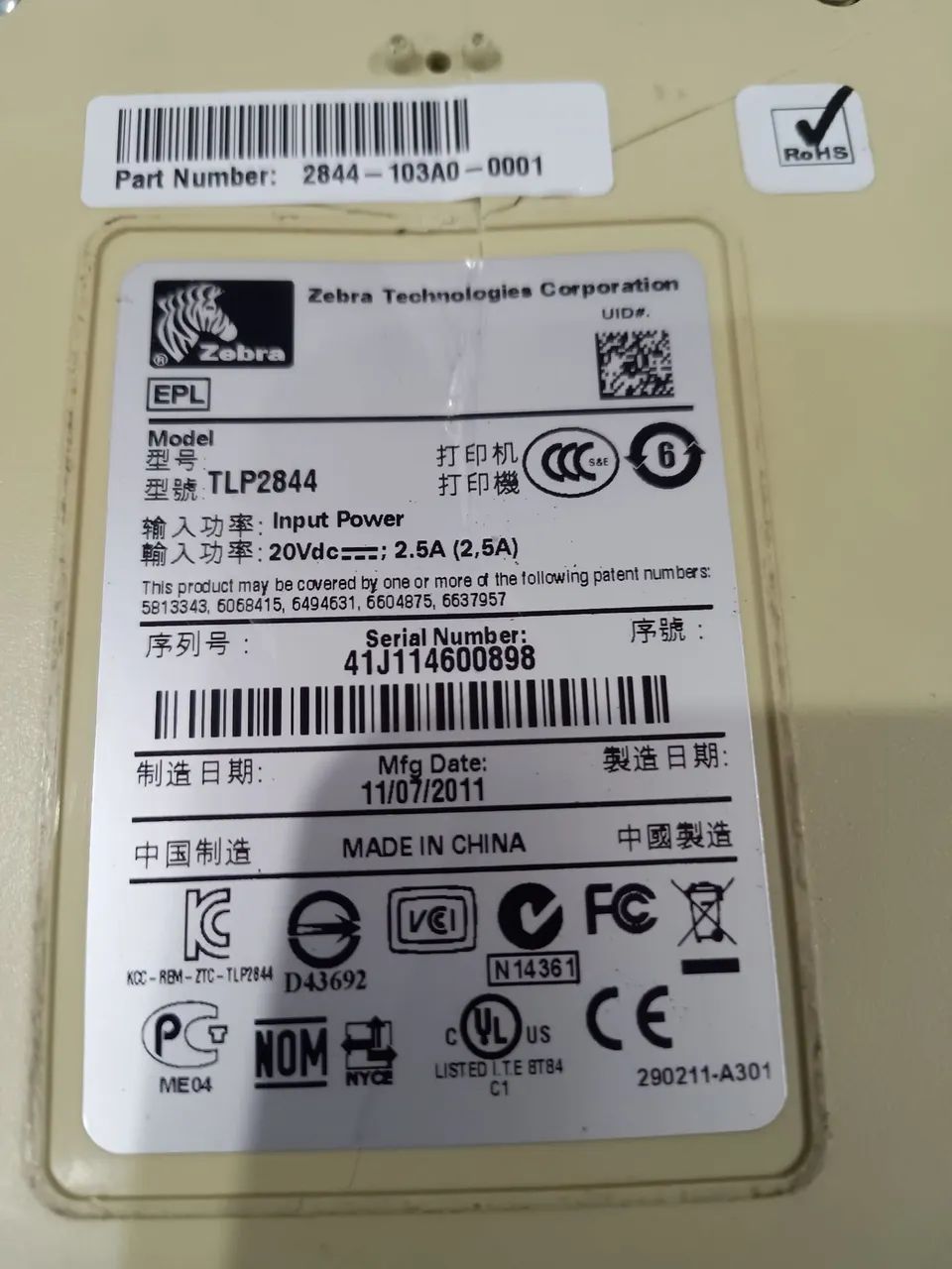 Vendo Impressora de Etiqueta Zebra TLP 2844, funcionando, folha teste nas fotos. LEIAA. - Foto 3